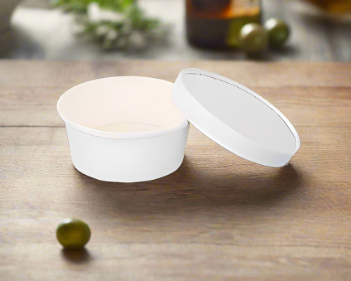 8oz Round Paper Takeout Container| 500 Pcs/Case